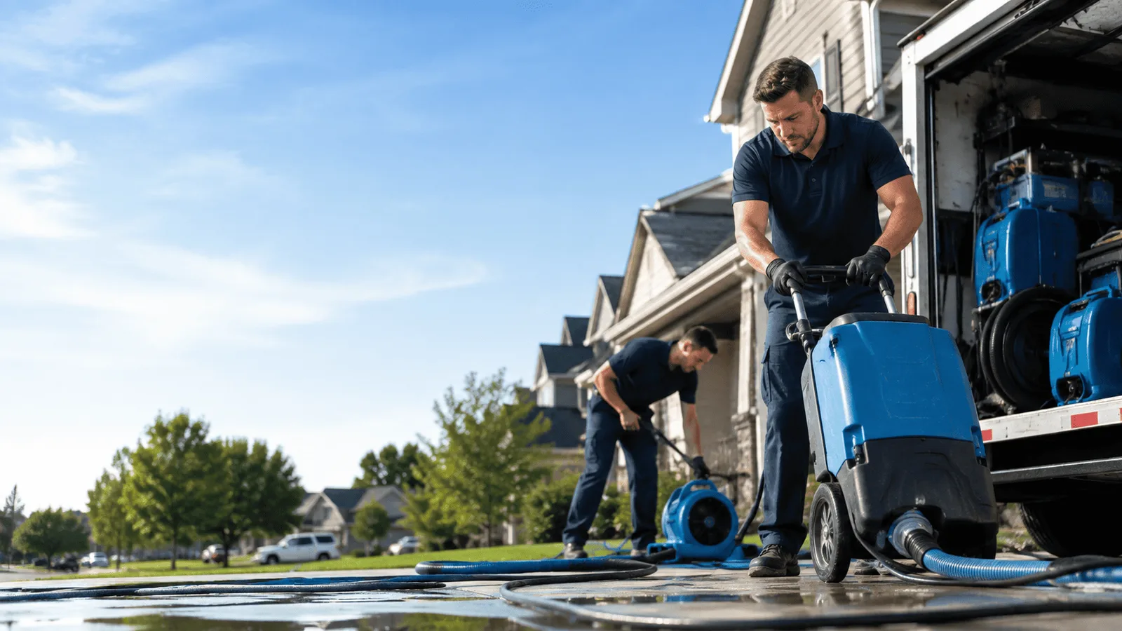 Dehumidification being performed in South Burlington, VT